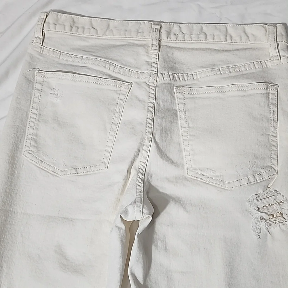 Free People Size Womens Sz 30 Knees Skinny White Jeans 61855-16515125 DISTRESSED